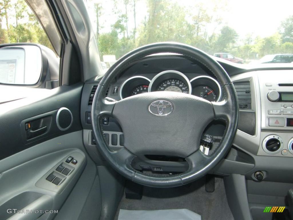 2006 Toyota Tacoma V6 PreRunner TRD Double Cab Graphite Gray Steering Wheel Photo #38913562