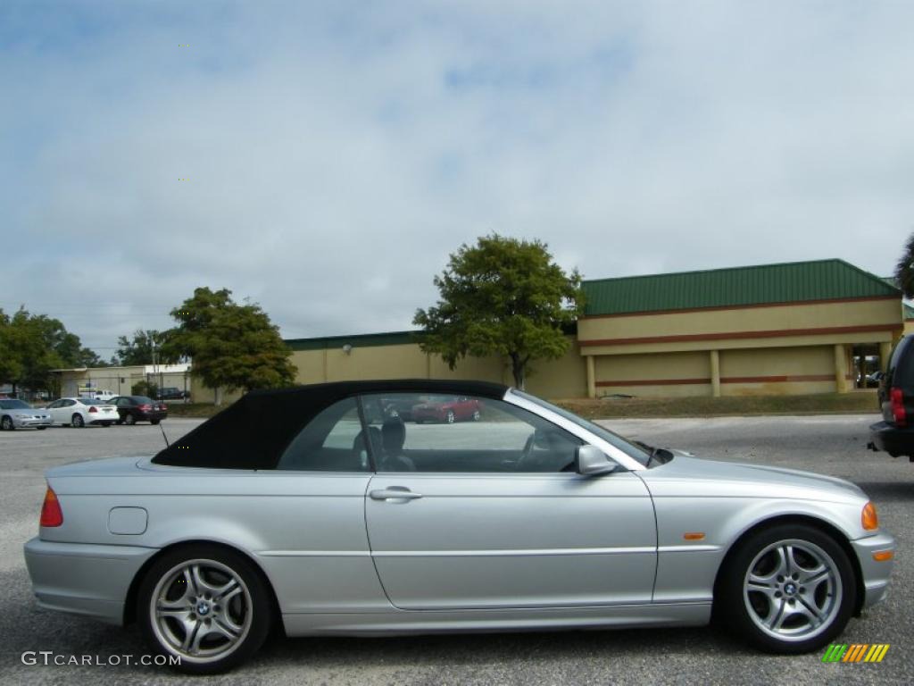 2001 3 Series 330i Convertible - Titanium Silver Metallic / Black photo #6