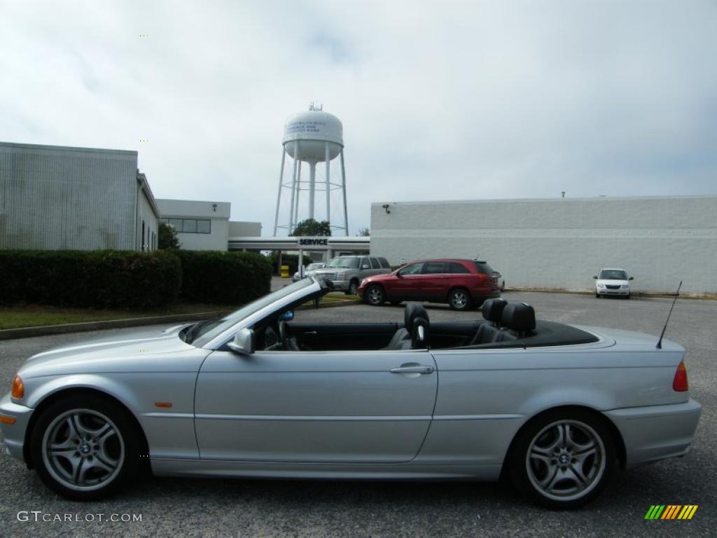 2001 3 Series 330i Convertible - Titanium Silver Metallic / Black photo #15