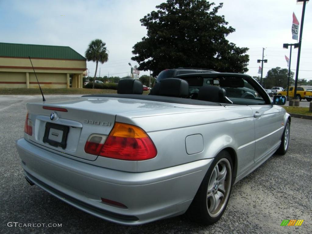 2001 3 Series 330i Convertible - Titanium Silver Metallic / Black photo #18