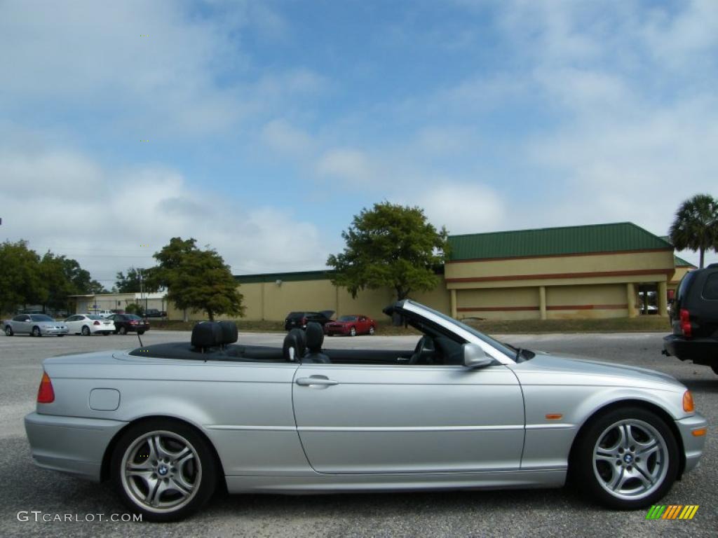 2001 3 Series 330i Convertible - Titanium Silver Metallic / Black photo #19