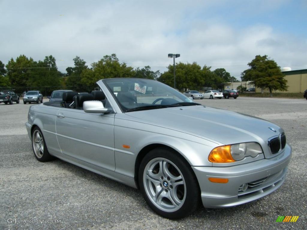 2001 3 Series 330i Convertible - Titanium Silver Metallic / Black photo #20