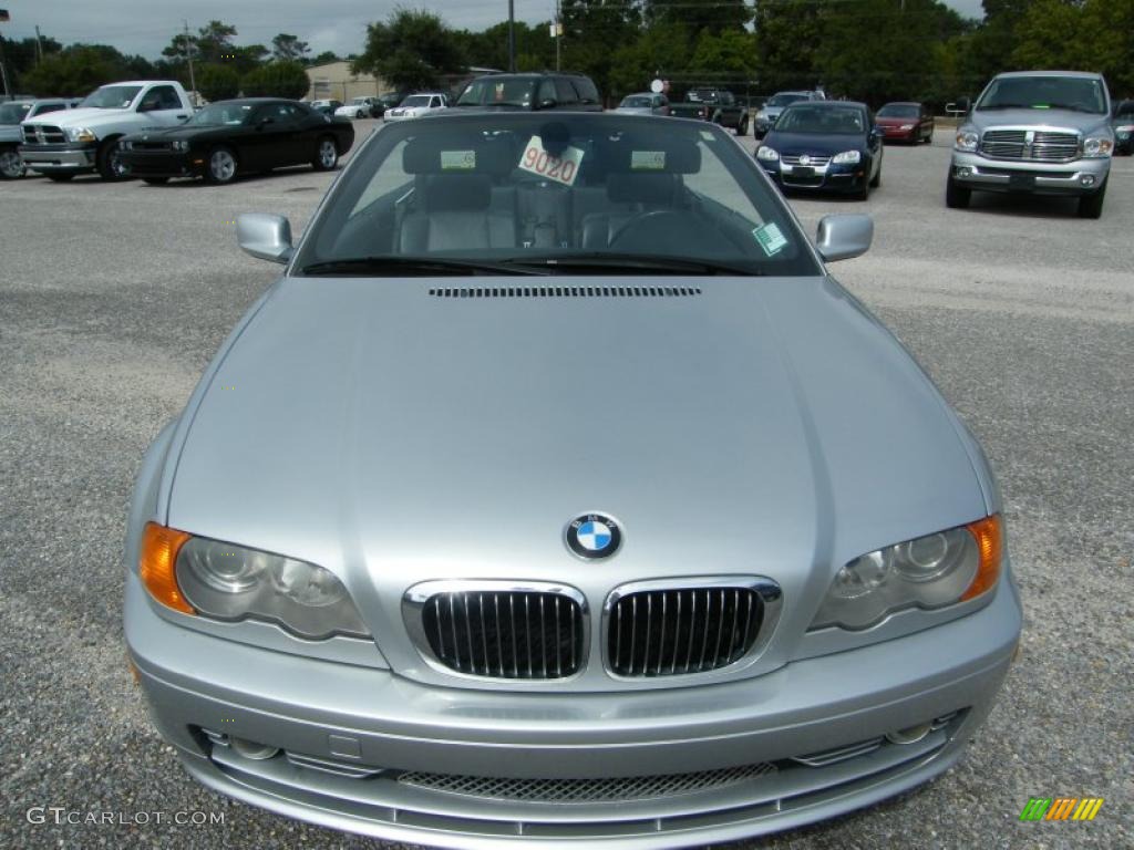 2001 3 Series 330i Convertible - Titanium Silver Metallic / Black photo #21