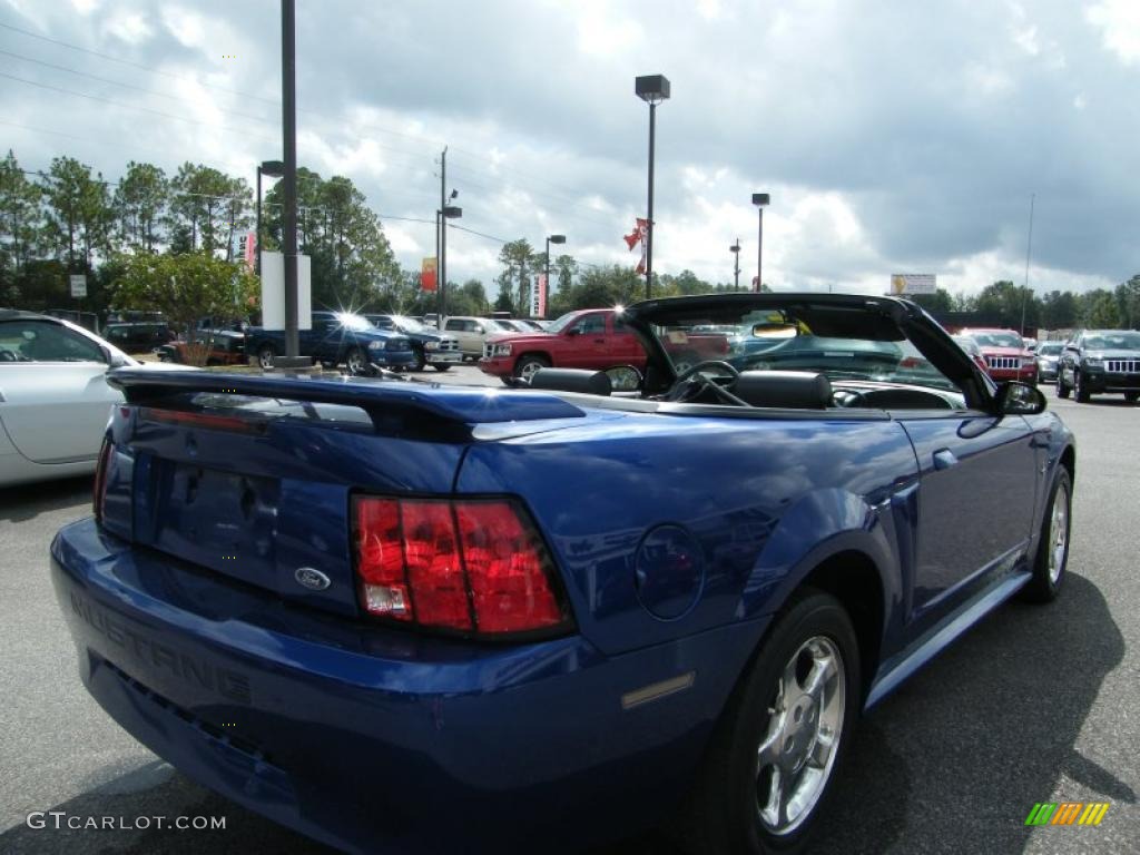2003 Mustang V6 Convertible - Sonic Blue Metallic / Dark Charcoal photo #12