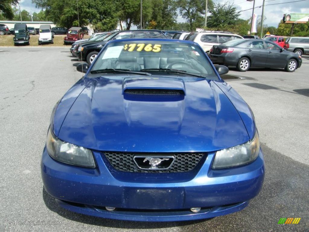 2003 Mustang V6 Convertible - Sonic Blue Metallic / Dark Charcoal photo #15