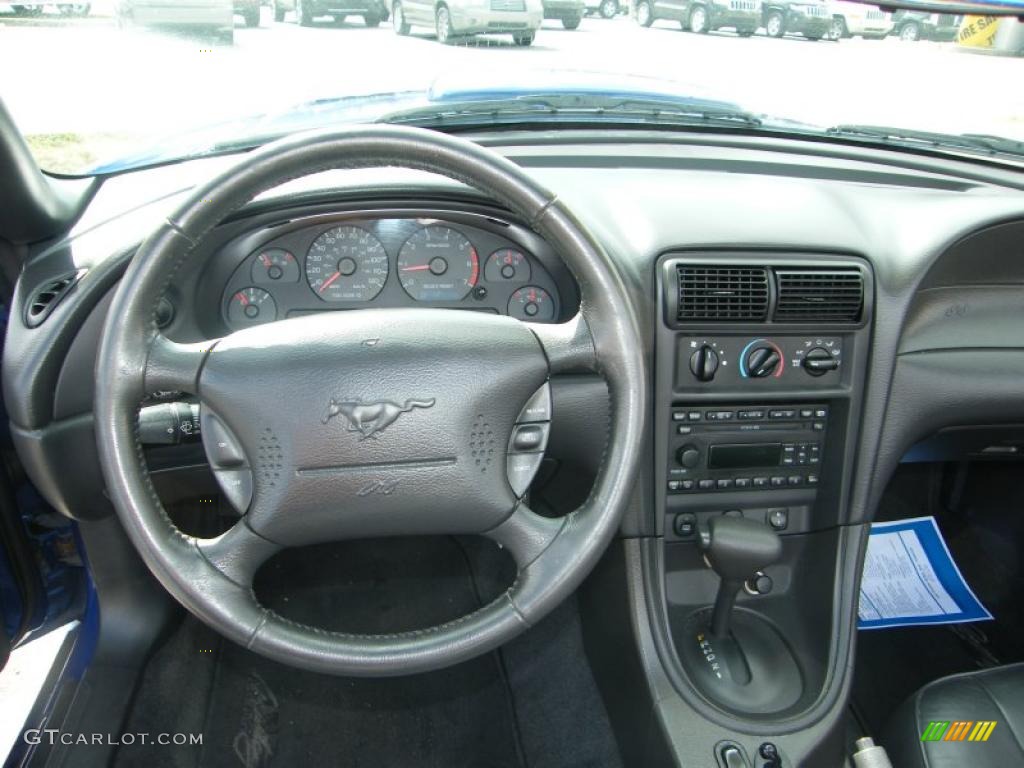 2003 Mustang V6 Convertible - Sonic Blue Metallic / Dark Charcoal photo #26