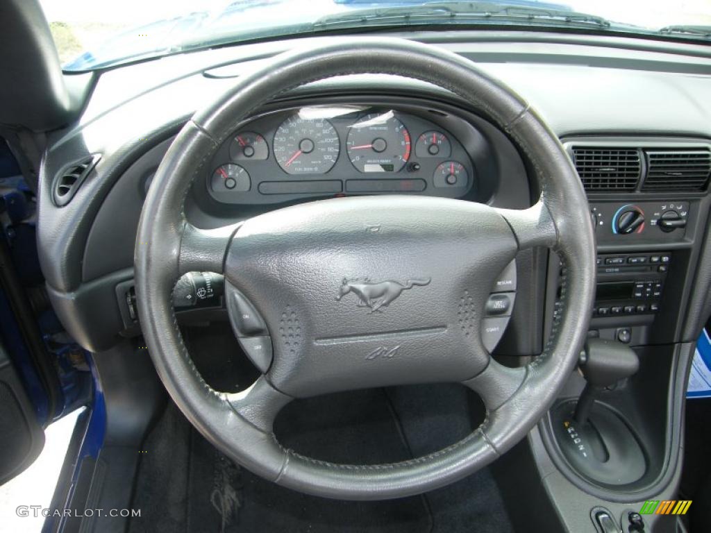 2003 Mustang V6 Convertible - Sonic Blue Metallic / Dark Charcoal photo #27
