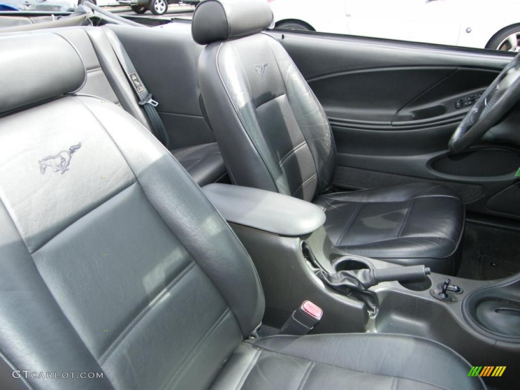 2003 Mustang V6 Convertible - Sonic Blue Metallic / Dark Charcoal photo #31