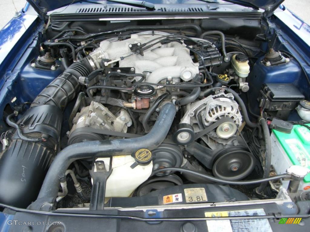 2003 Mustang V6 Convertible - Sonic Blue Metallic / Dark Charcoal photo #33