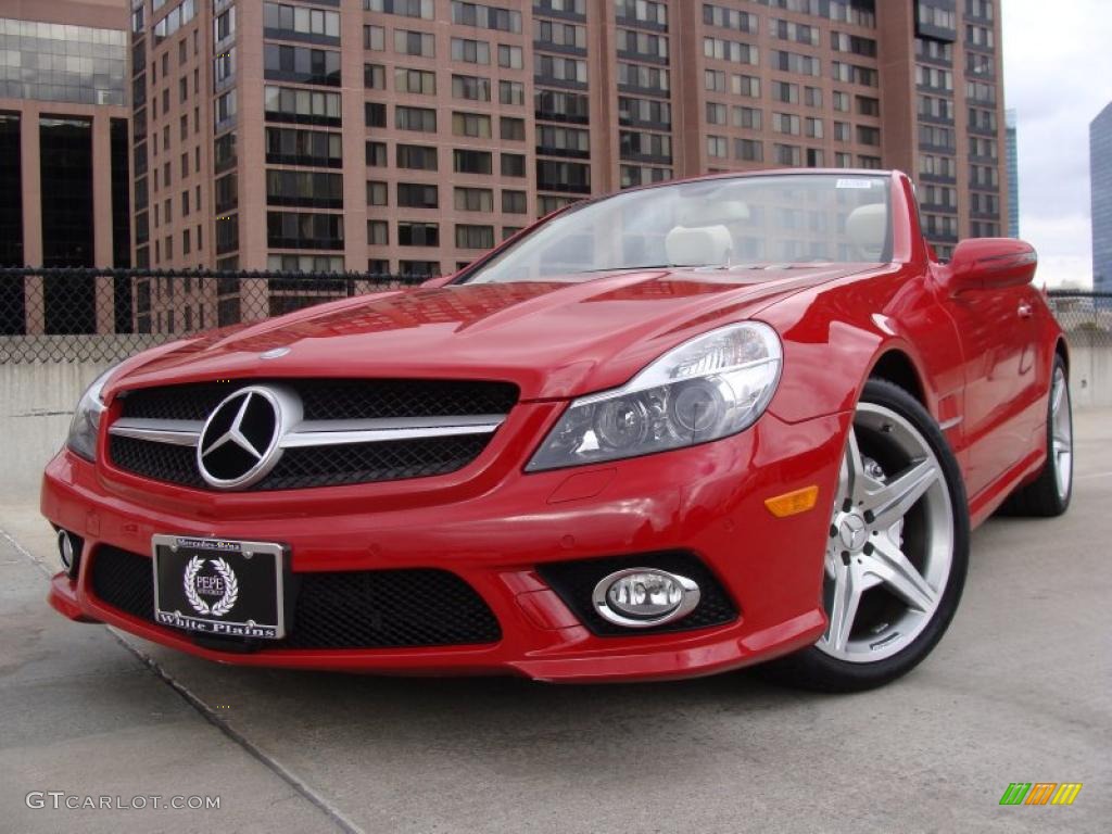 Mars Red 2009 Mercedes-Benz SL 550 Roadster Exterior Photo #38919310