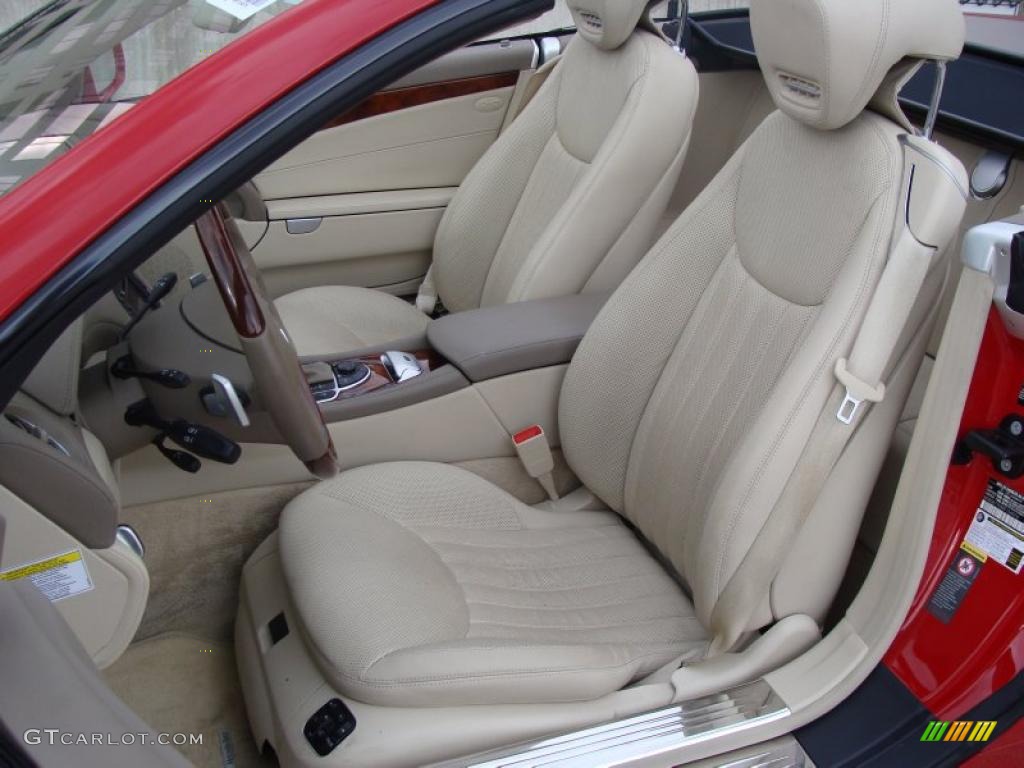 Stone Interior 2009 Mercedes-Benz SL 550 Roadster Photo #38919470