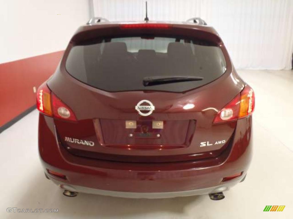 2010 Murano SL AWD - Merlot Red Metallic / Black photo #5