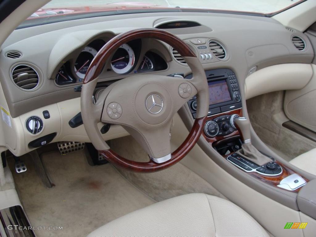 Stone Interior 2009 Mercedes-Benz SL 550 Roadster Photo #38919542