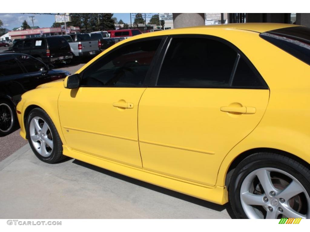 2003 MAZDA6 s Sedan - Speed Yellow / Black photo #19