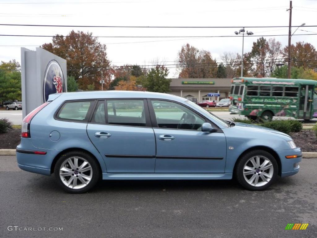 Ice Blue Metallic 2007 Saab 9-3 2.0T SportCombi Wagon Exterior Photo #38921290