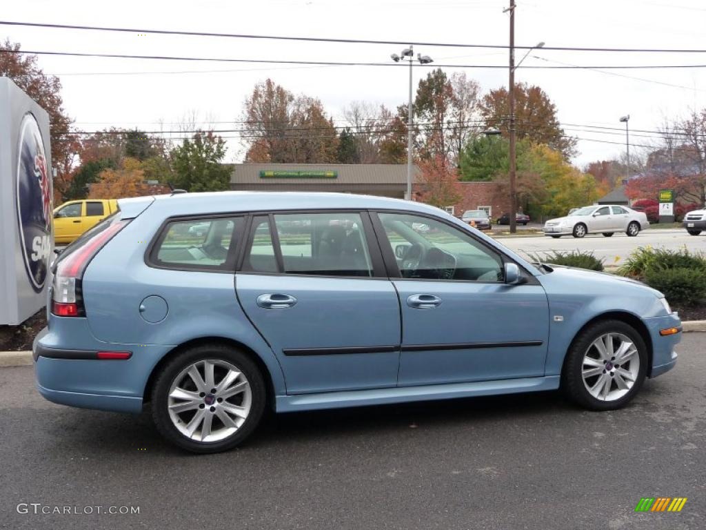 2007 9-3 2.0T SportCombi Wagon - Ice Blue Metallic / Black/Gray photo #5