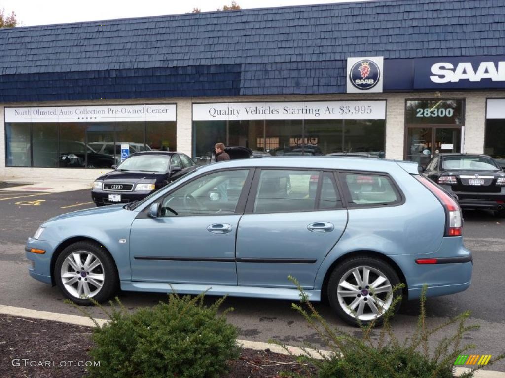 2007 9-3 2.0T SportCombi Wagon - Ice Blue Metallic / Black/Gray photo #7