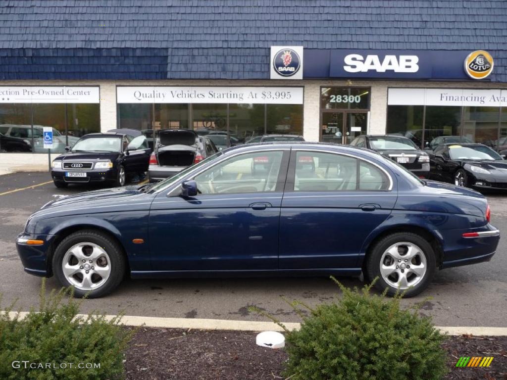 2002 S-Type 3.0 - Sapphire Blue Metallic / Ivory photo #8