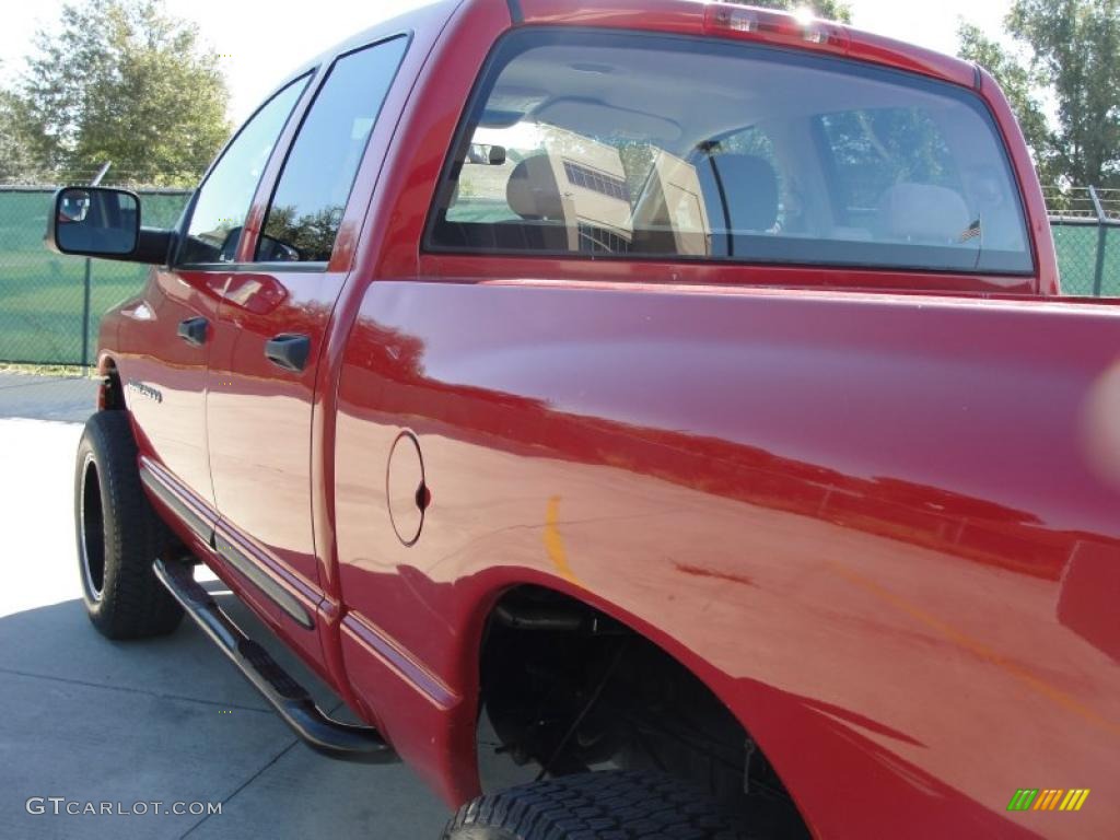 2004 Ram 2500 SLT Quad Cab 4x4 - Flame Red / Dark Slate Gray photo #5