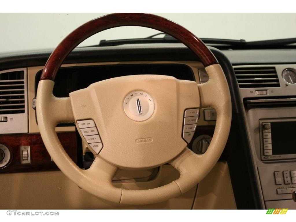 2005 Lincoln Navigator Ultimate 4x4 Camel Steering Wheel Photo #38926846
