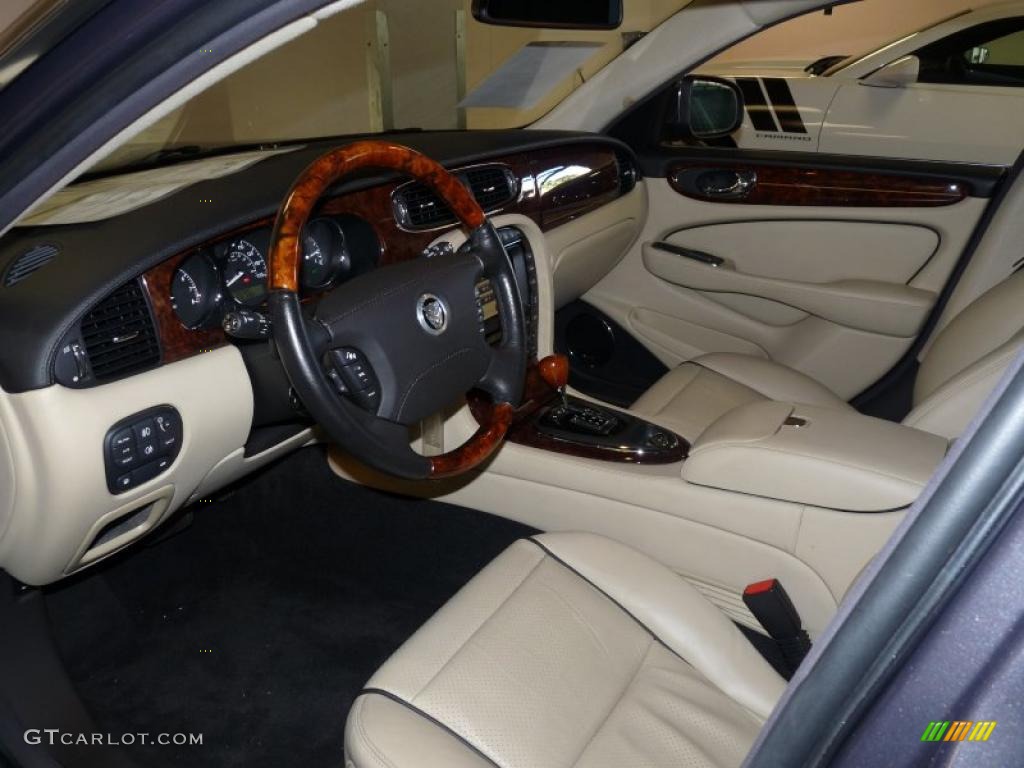 Champagne/Charcoal Interior 2008 Jaguar XJ Vanden Plas Photo #38927890