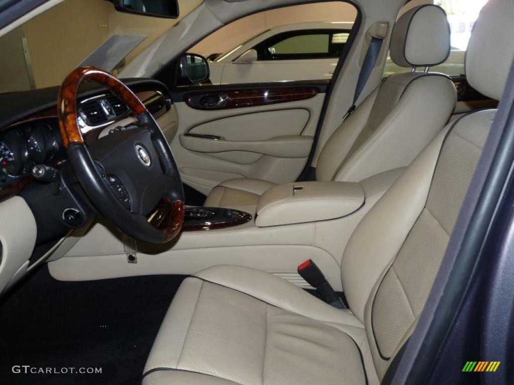 Champagne/Charcoal Interior 2008 Jaguar XJ Vanden Plas Photo #38927918