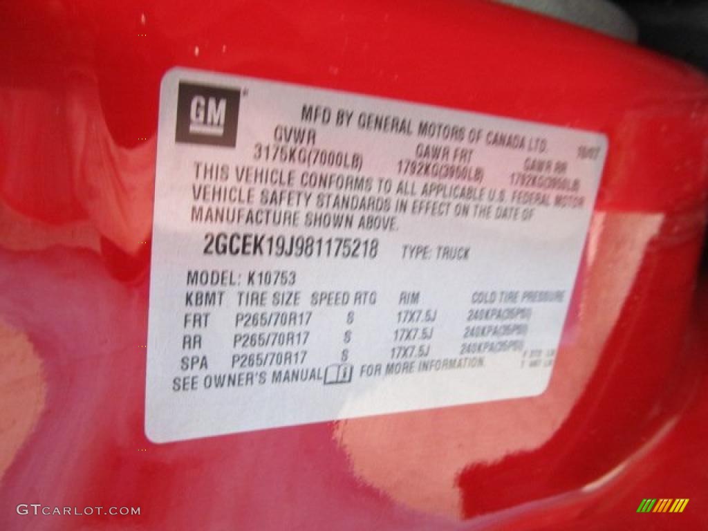 2008 Silverado 1500 LS Extended Cab 4x4 - Victory Red / Dark Titanium photo #14