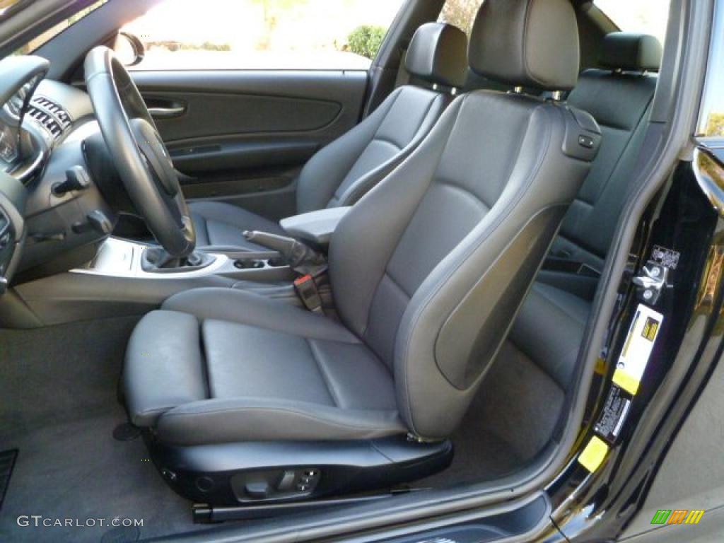 Black Interior 2009 BMW 1 Series 135i Coupe Photo #38931467