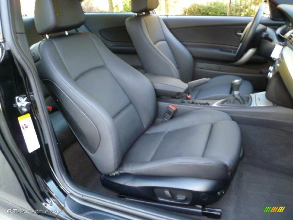 Black Interior 2009 BMW 1 Series 135i Coupe Photo #38931630