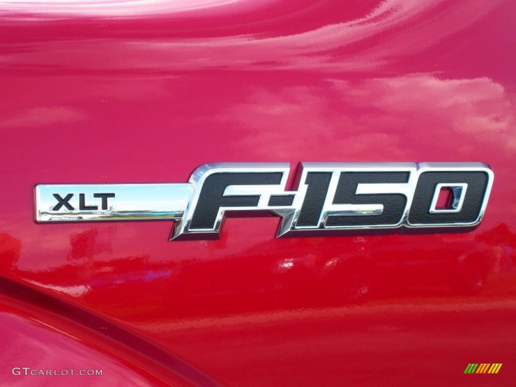 2010 F150 XLT Regular Cab - Red Candy Metallic / Medium Stone photo #4