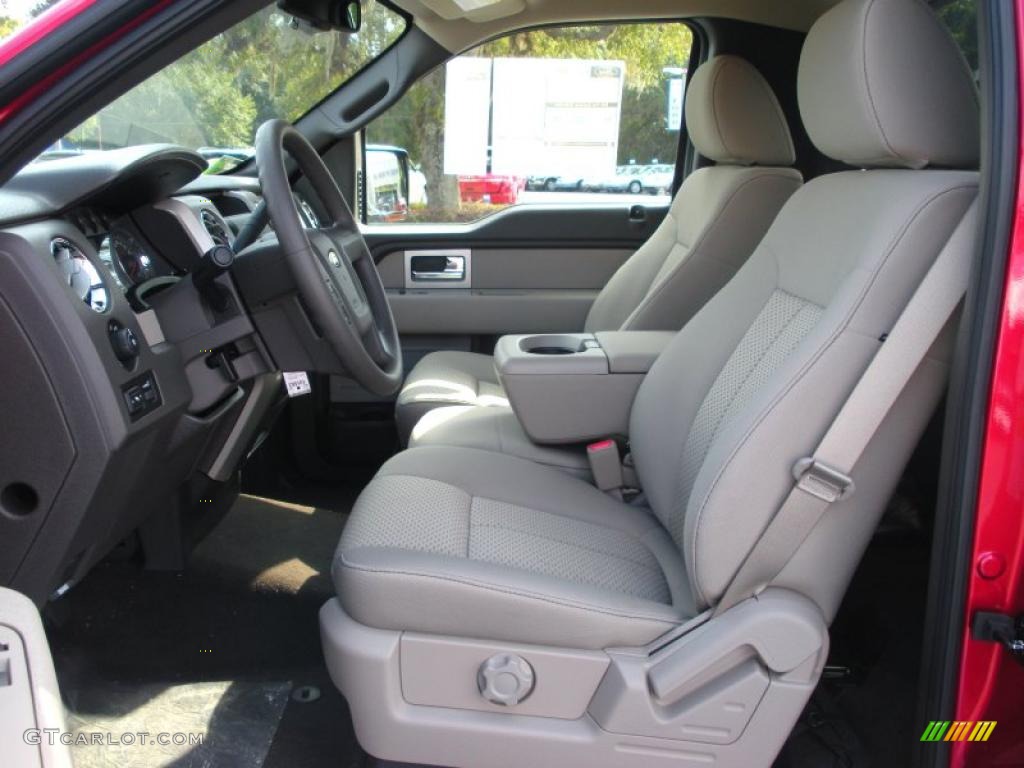 2010 F150 XLT Regular Cab - Red Candy Metallic / Medium Stone photo #5