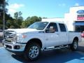 2011 Oxford White Ford F350 Super Duty Lariat Crew Cab 4x4  photo #1