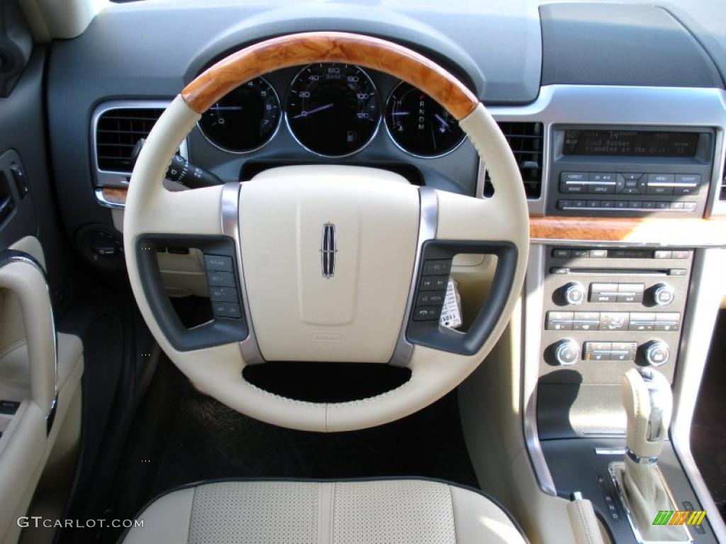 2011 Lincoln MKZ FWD Light Camel Steering Wheel Photo #38936314