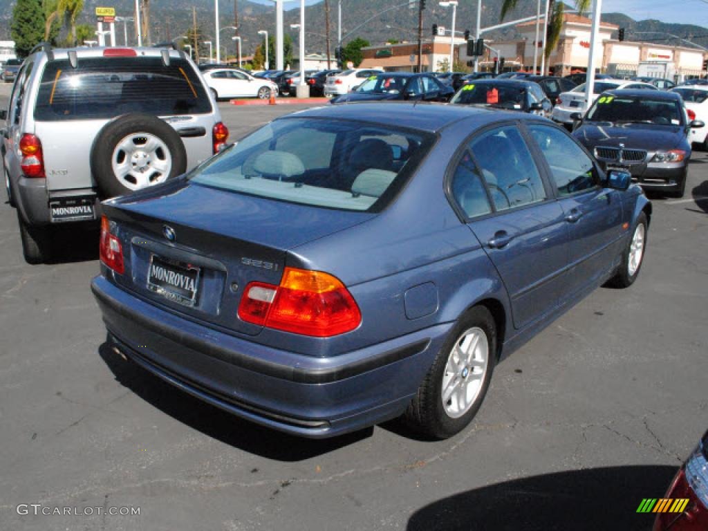 2000 3 Series 323i Sedan - Steel Blue Metallic / Grey photo #8