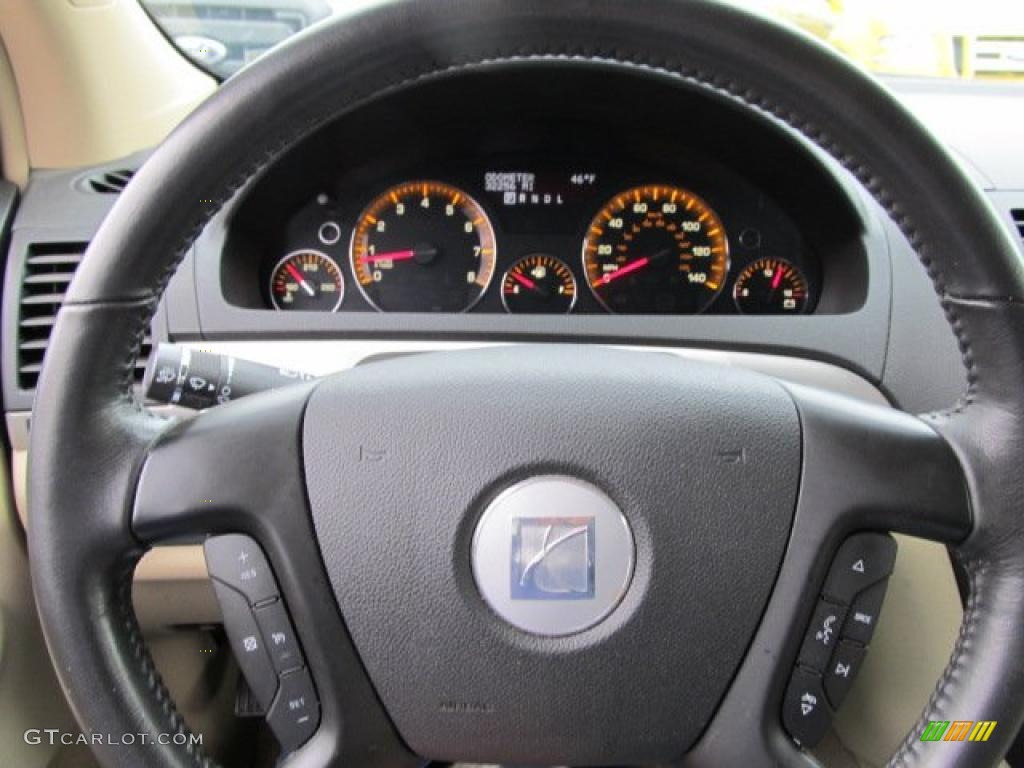 2009 Saturn Outlook XE Tan Steering Wheel Photo #38939398