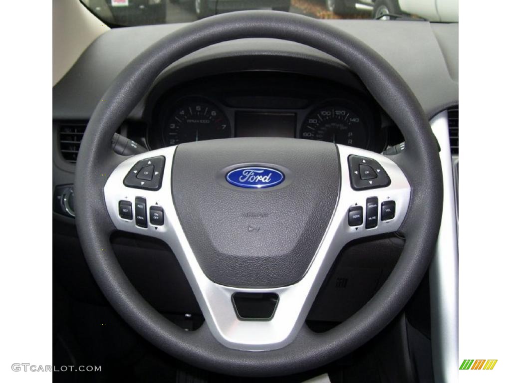2011 Ford Edge SE Charcoal Black Steering Wheel Photo #38940366