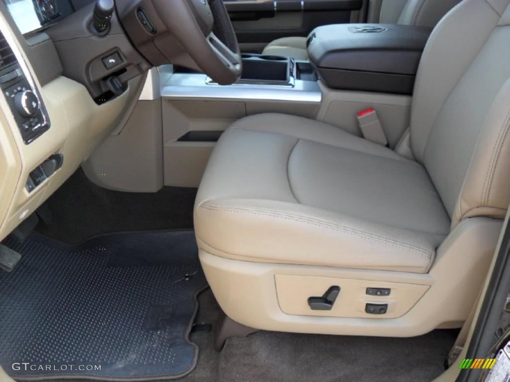 Light Pebble Beige/Bark Brown Interior 2011 Dodge Ram 3500 HD Laramie Crew Cab 4x4 Dually Photo #38941142