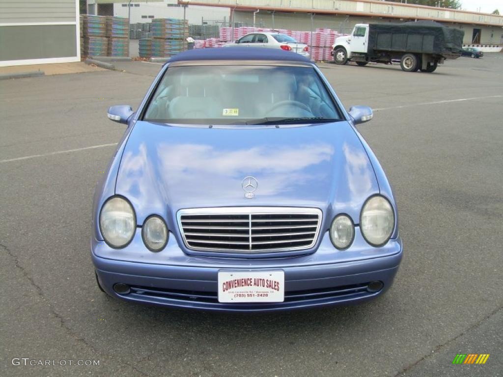 2001 CLK 430 Cabriolet - Quartz Blue Metallic / Ash photo #3