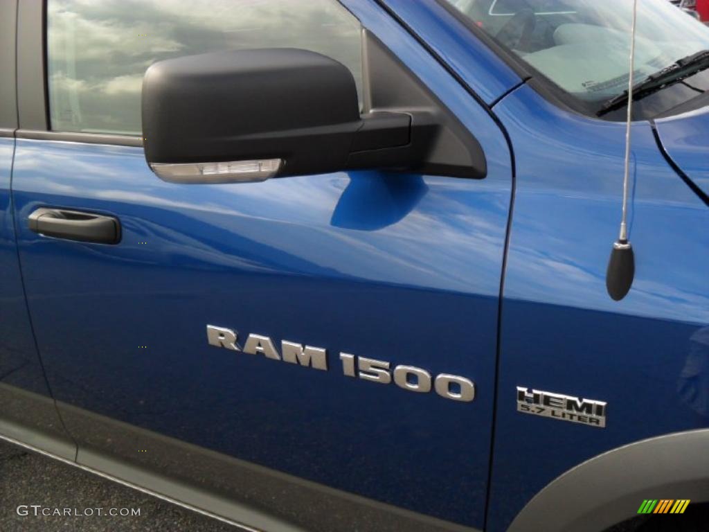 2011 Ram 1500 SLT Outdoorsman Crew Cab - Deep Water Blue Pearl / Dark Slate Gray/Medium Graystone photo #23