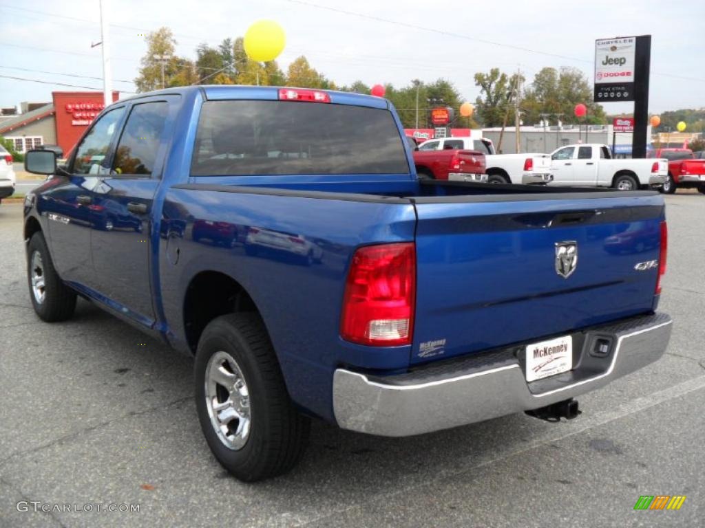 2011 Ram 1500 ST Crew Cab 4x4 - Deep Water Blue Pearl / Dark Slate Gray/Medium Graystone photo #2