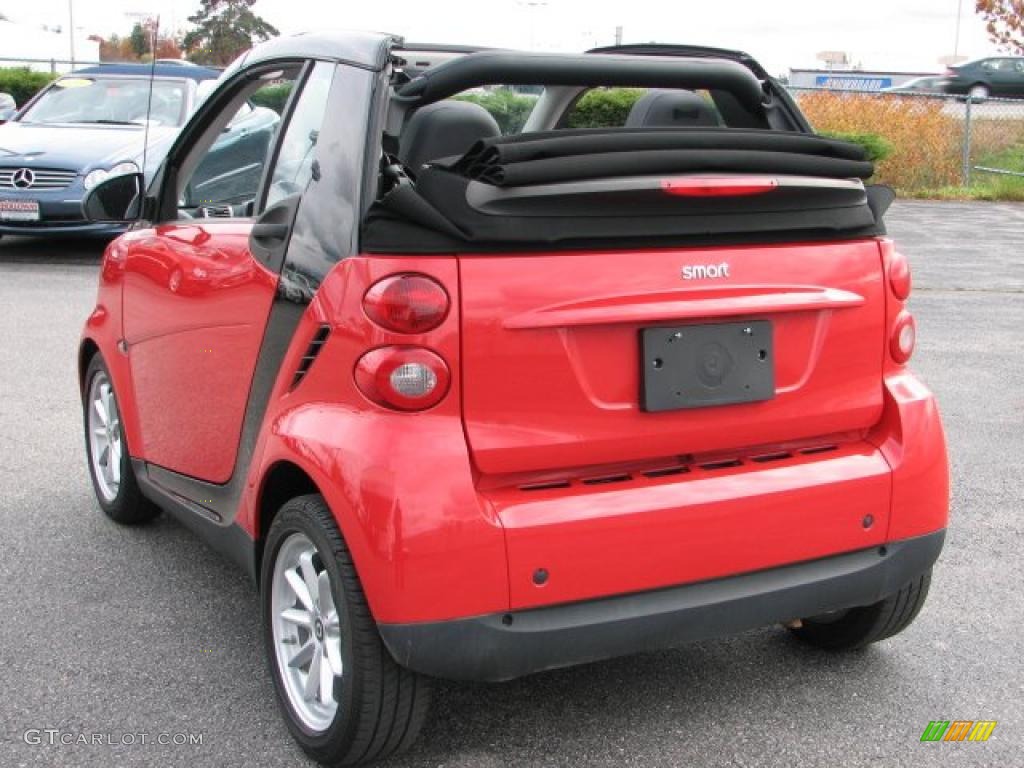 2009 fortwo passion cabriolet - Rally Red / Design Black photo #2