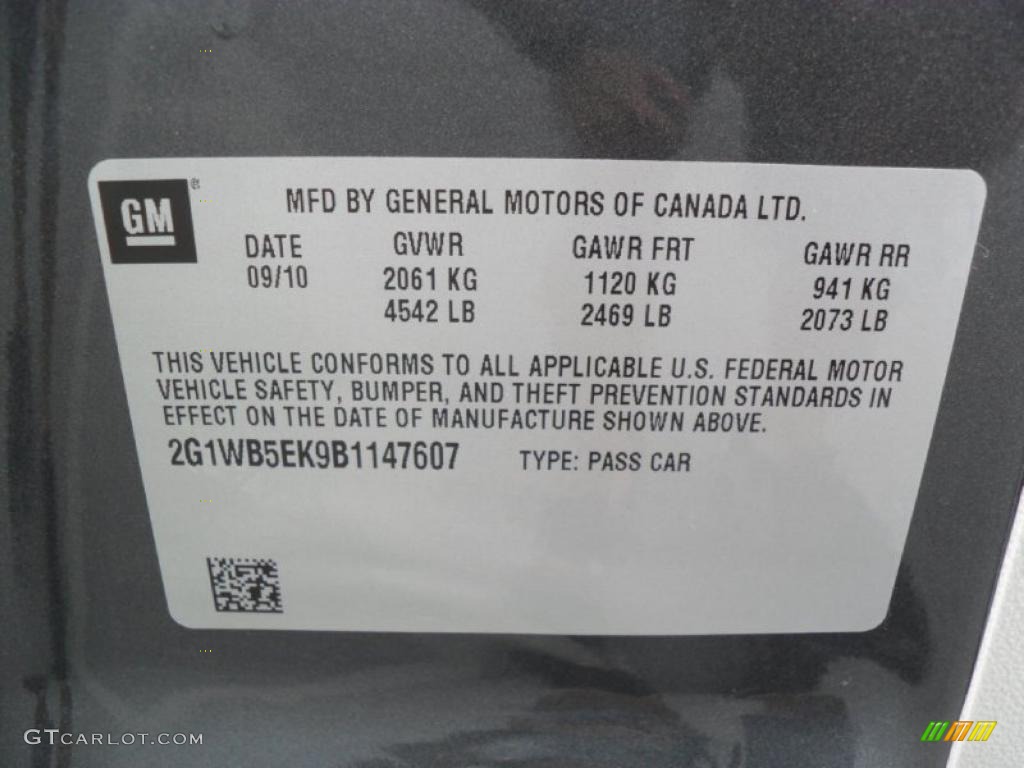 2011 Impala LT - Cyber Gray Metallic / Gray photo #6