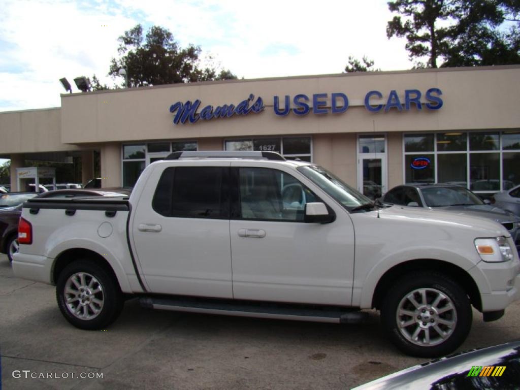 2008 Explorer Sport Trac Limited - White Suede / Camel photo #1