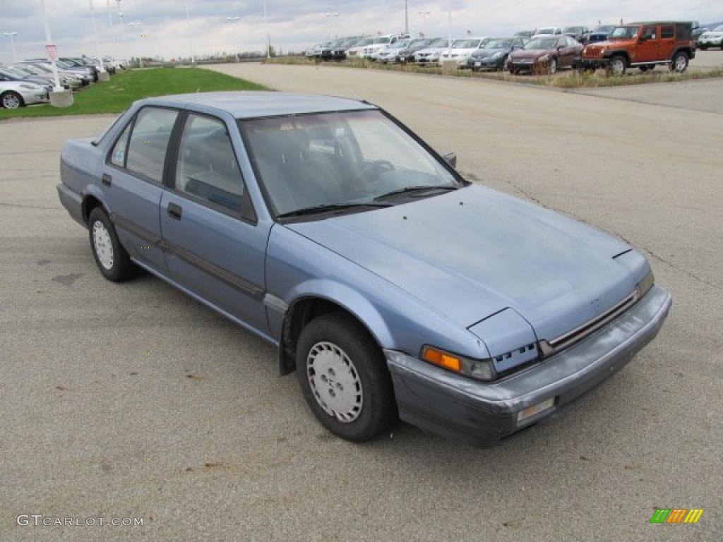 1989 Accord DX Sedan - Light Blue Metallic / Blue photo #4