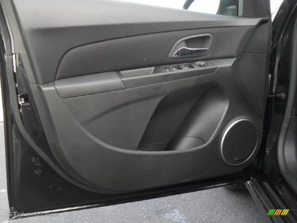 2011 Chevrolet Cruze LT Jet Black Leather Door Panel Photo #38950658