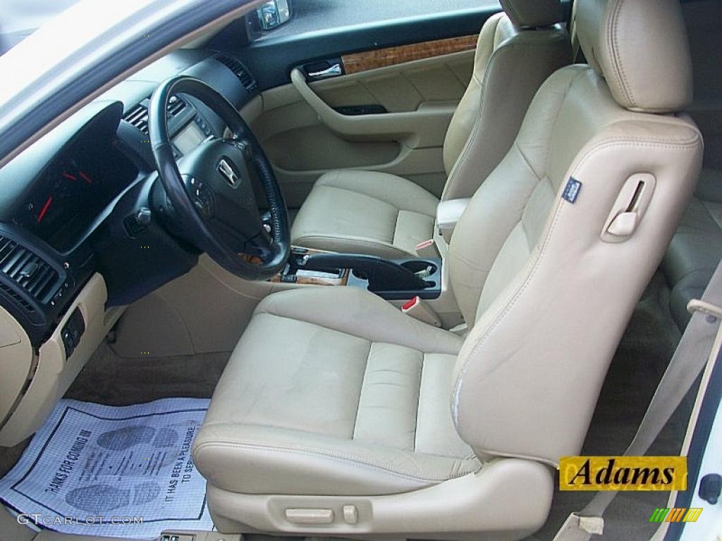 2003 Accord EX V6 Coupe - Taffeta White / Ivory photo #11
