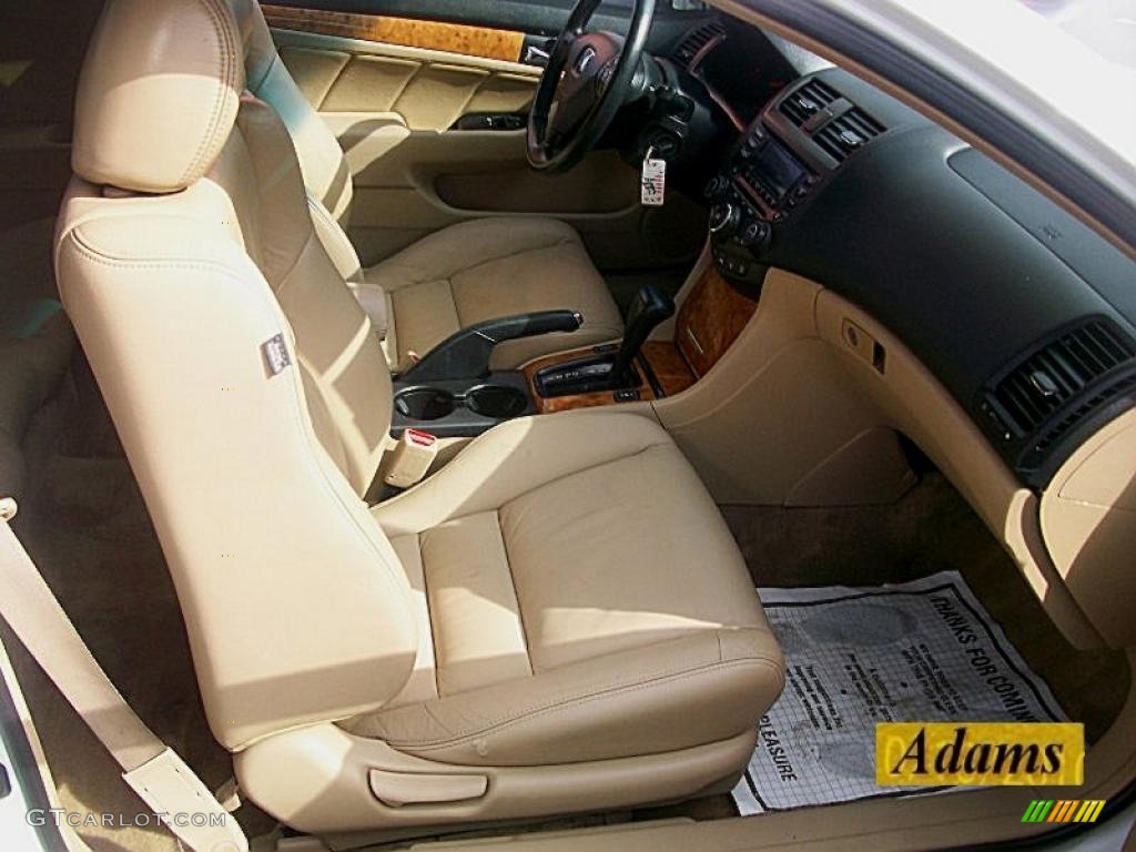 2003 Accord EX V6 Coupe - Taffeta White / Ivory photo #12