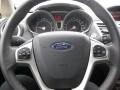 Charcoal Black Leather 2011 Ford Fiesta SES Hatchback Steering Wheel