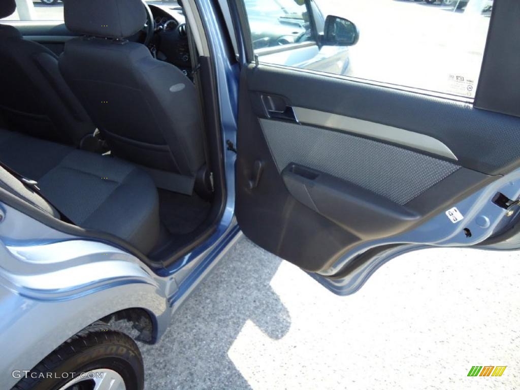 2007 Chevrolet Aveo LS Sedan Charcoal Black Door Panel Photo #38953750