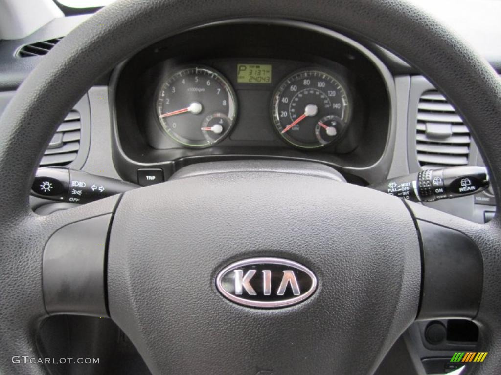 2008 Kia Rio Rio5 LX Hatchback Gray Steering Wheel Photo #38955298